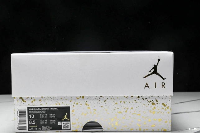 Bmlin Jordan 4 Gold AQ9129-170 Metallic Retro 0721